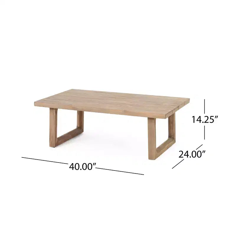 Akazienholz-Gartenmöbel-Set, Outdoor-Sitzgruppe mit Couchtisch und weichen Kissen für Garten, Veranda und Balkon, Beige - Merax