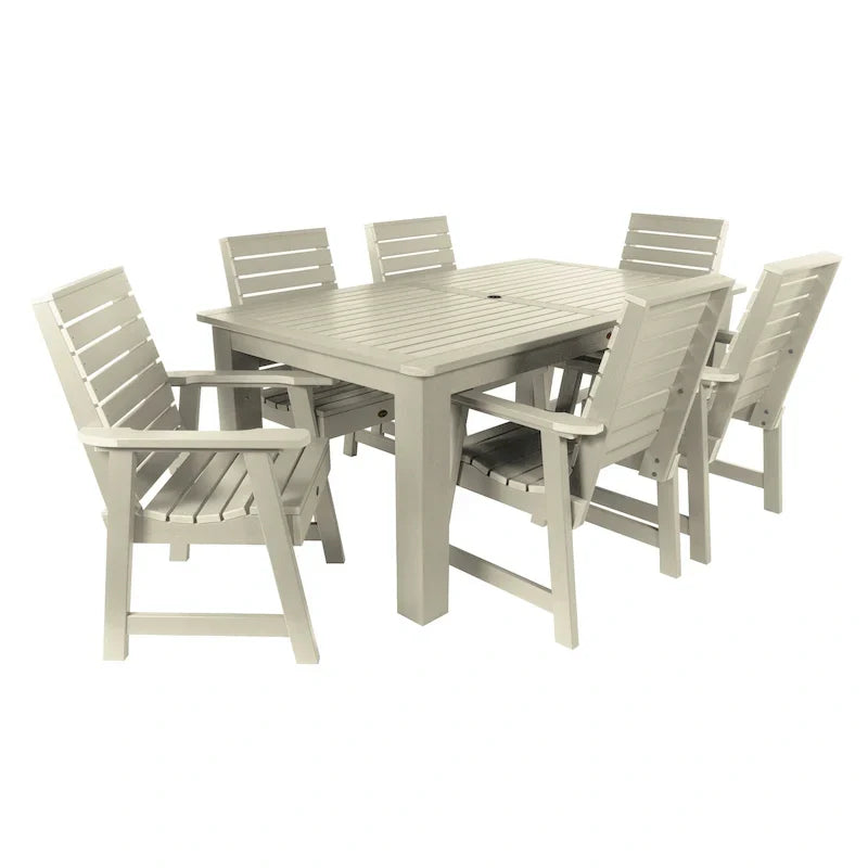 HIGHWOOD PROFESSIONAL 7-teiliges Outdoor-Esszimmer-Set 42x72