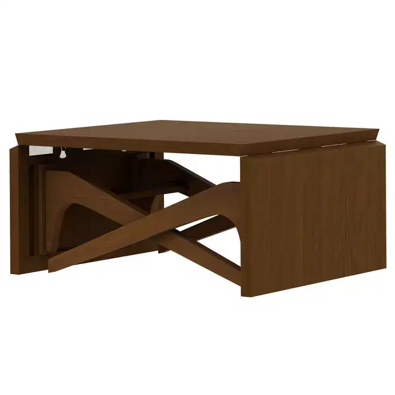 2-in-1 Couchtisch, ausziehbarer Esstisch, höhenverstellbarer Tisch für Zuhause & Büro, platzsparend – ModernLuxe