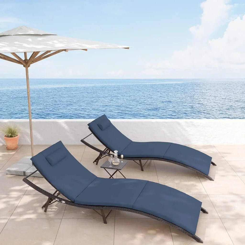 Kullavik 3-teiliges Outdoor-Loungemöbel-Set