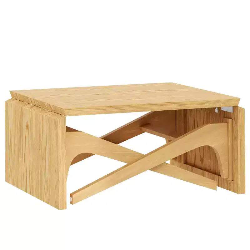 2-in-1 Couchtisch, ausziehbarer Esstisch, höhenverstellbarer Tisch für Zuhause & Büro, platzsparend – ModernLuxe