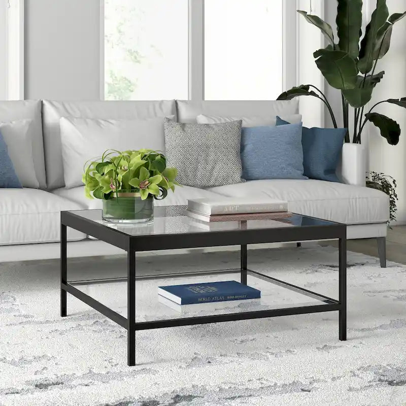Alexis Couchtisch aus Metall und Glas