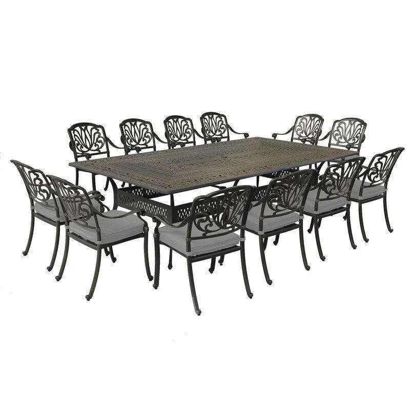 Manasquan 13-teiliges Essgruppe aus Gunmetal Aluminium von Havenside Home