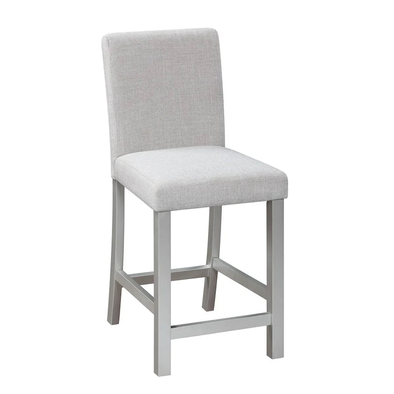 Modernes 5-teiliges Esszimmer-Set mit quadratischem Tresenhochtisch und 4 gepolsterten Stühlen