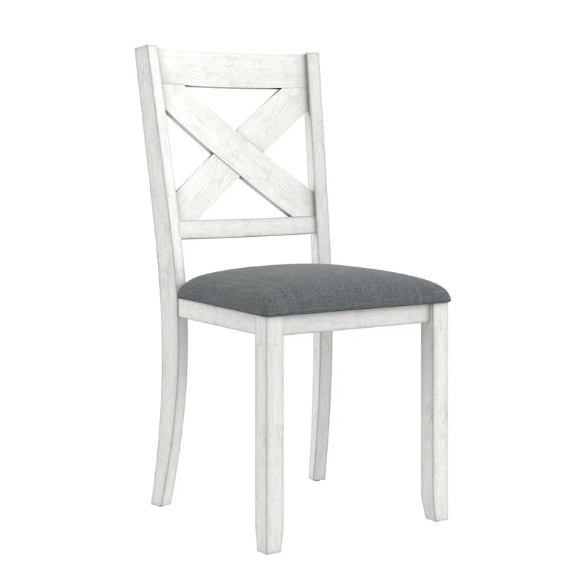 VECELO Esszimmerstühle aus Massivholz mit Leinenstoffbezug, Esszimmerstühle 2er/4er/6er Set