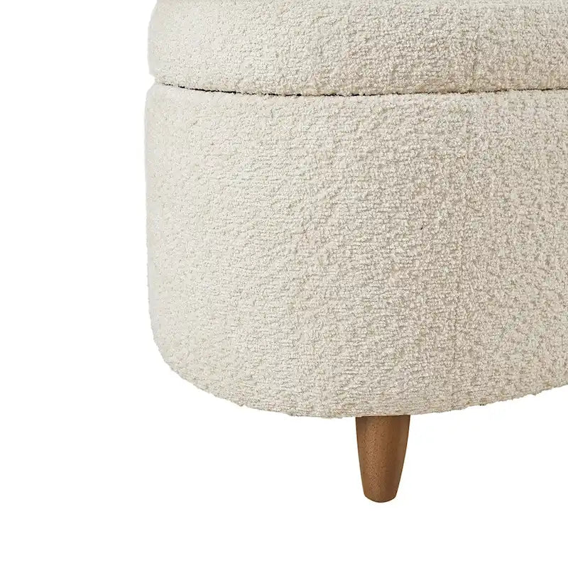 INK+IVY Bailey Taupe Bouclé Aufklappbare Aufbewahrungsbank