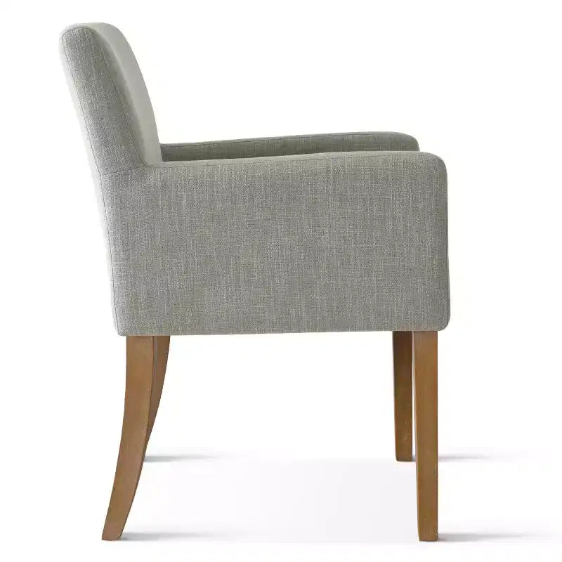 Set aus 6 gepolsterten Esszimmerstühlen mit Armlehnen, moderne Leinen-Sessel mit Holzbeinen, Akzentstühle für Esszimmer, Wohnzimmer - Panipeachy