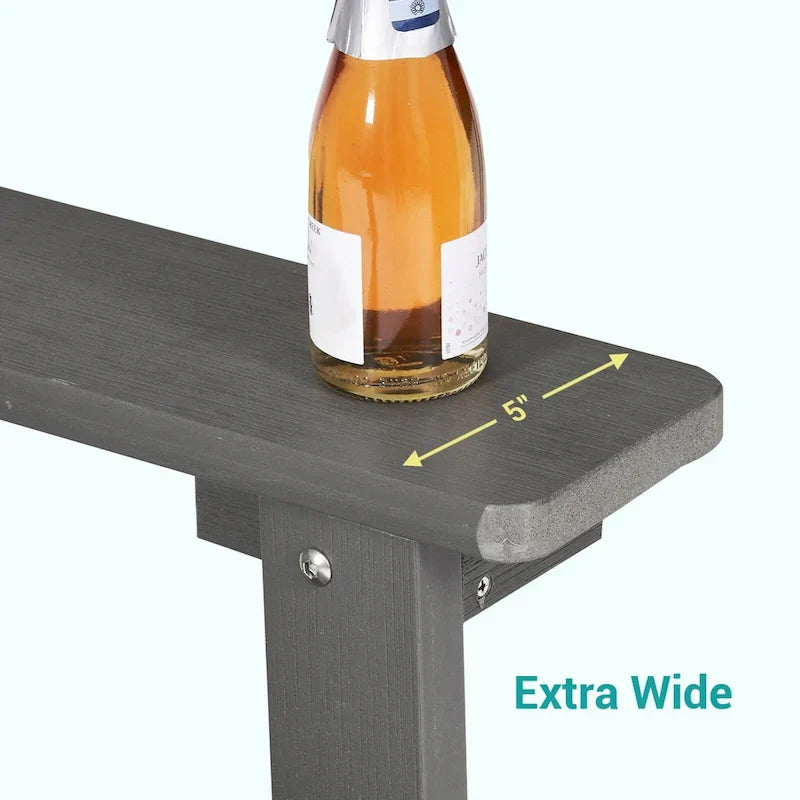Bonosuki Wetterfeste Outdoor-Adirondack-Stühle aus Holz – 4er-Set