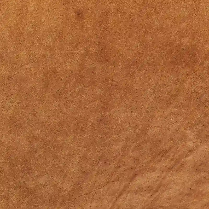 Poly & Bark Jarmo Ottomane mit verstellbarem Walnusstisch – Vollnarbiges echtes italienisches Leder