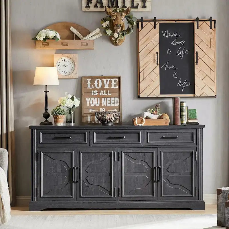 Buffetschrank Landhausstil, Kaffeebar Weinbar für Esszimmer - N/A