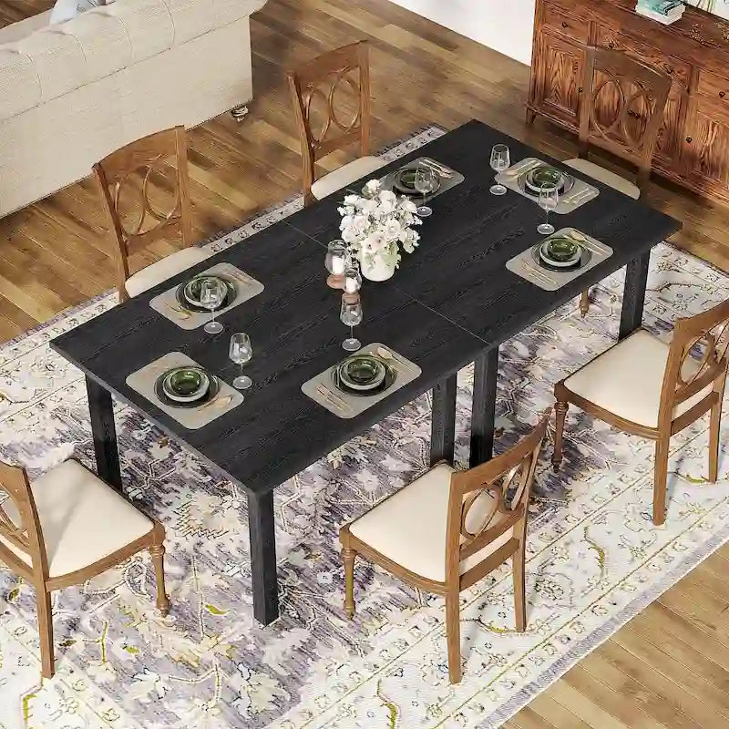 39,4 Zoll quadratischer Esstisch für 2-4 Personen mit Massivholzbeinen für Wohnzimmer Esszimmer