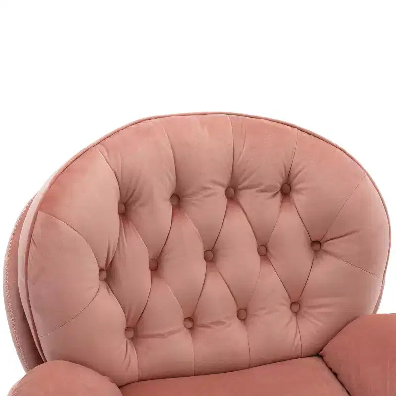 Okak Samt-Akzentsessel mit Ottoman, moderner Armloser Sessel im Mid-Century Stil für das Wohnzimmer, weicher bequemer Sessel zum Fernsehen, Gaming