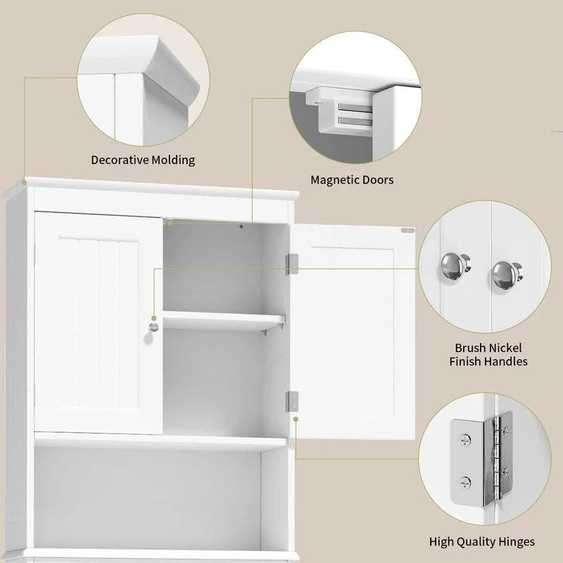 Badezimmerschrank, Toilettenschrank, Badezimmerregal über der Toilette, Toiletten-Raumsparer
