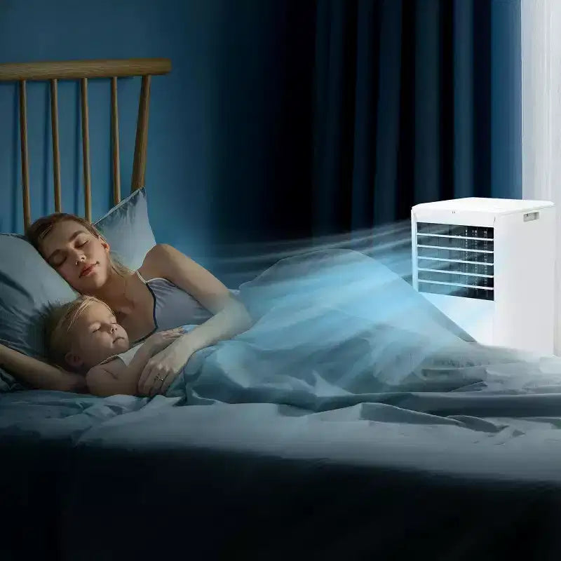 8.000 BTU mobile Klimaanlage – 3-in-1 Kühlung, Entfeuchter & Ventilator für 32 m² mit Schlafmodus & 1 Jahr Garantie