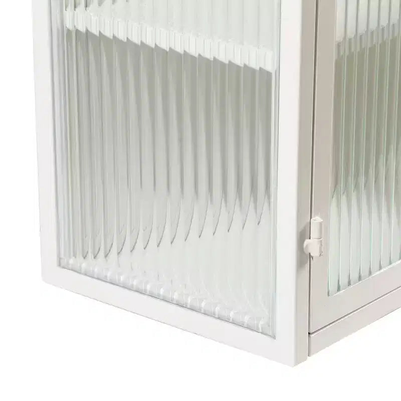 Okak Moderner 2-türiger Wandschrank mit 3-stufigem Stauraum und Glastüren für Flur/Esszimmer/Wohnzimmer/Küche