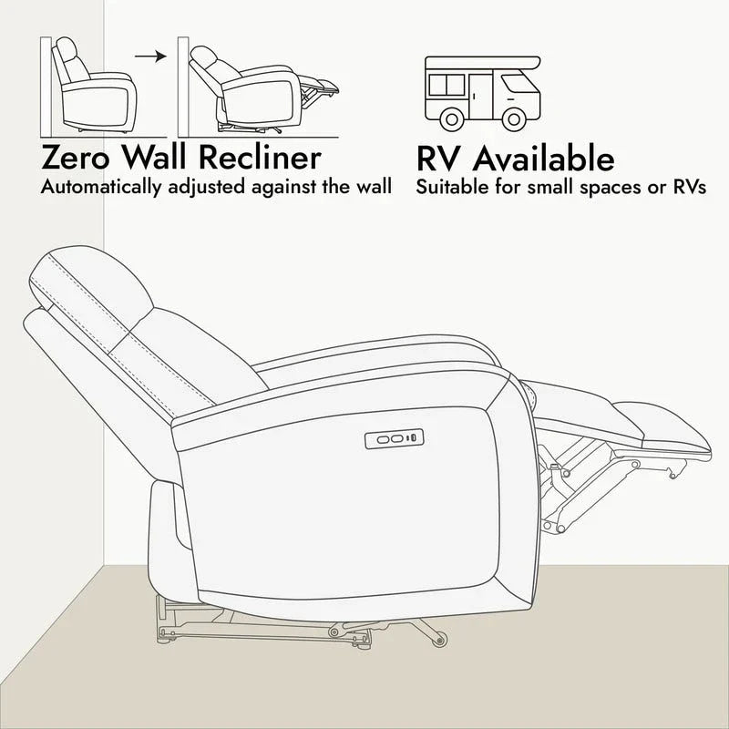 Lena Zero-Wall-Hugger-Sessel mit elektrischer Relaxfunktion
