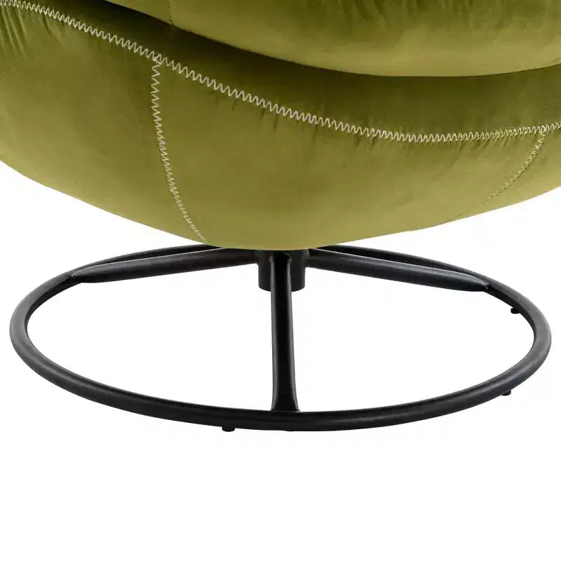 Okak Samt-Akzentsessel mit Ottoman, moderner Armloser Sessel im Mid-Century Stil für das Wohnzimmer, weicher bequemer Sessel zum Fernsehen, Gaming