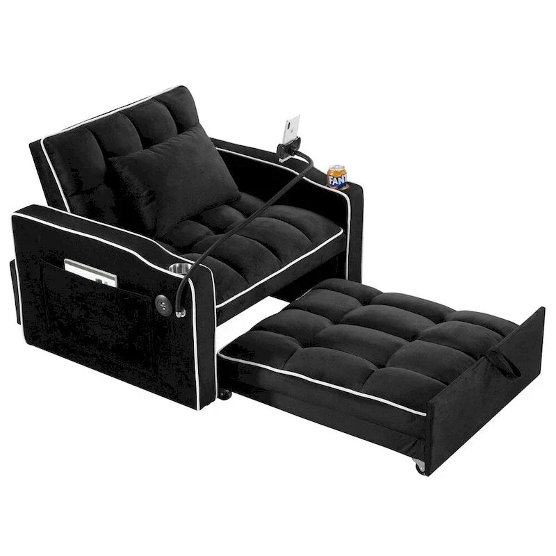 Verwandelbarer Schlafsofa-Sessel, verstellbarer Auszieh-Schlafsessel