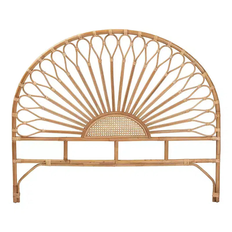 Kopfteil aus Naturrattan, Braun