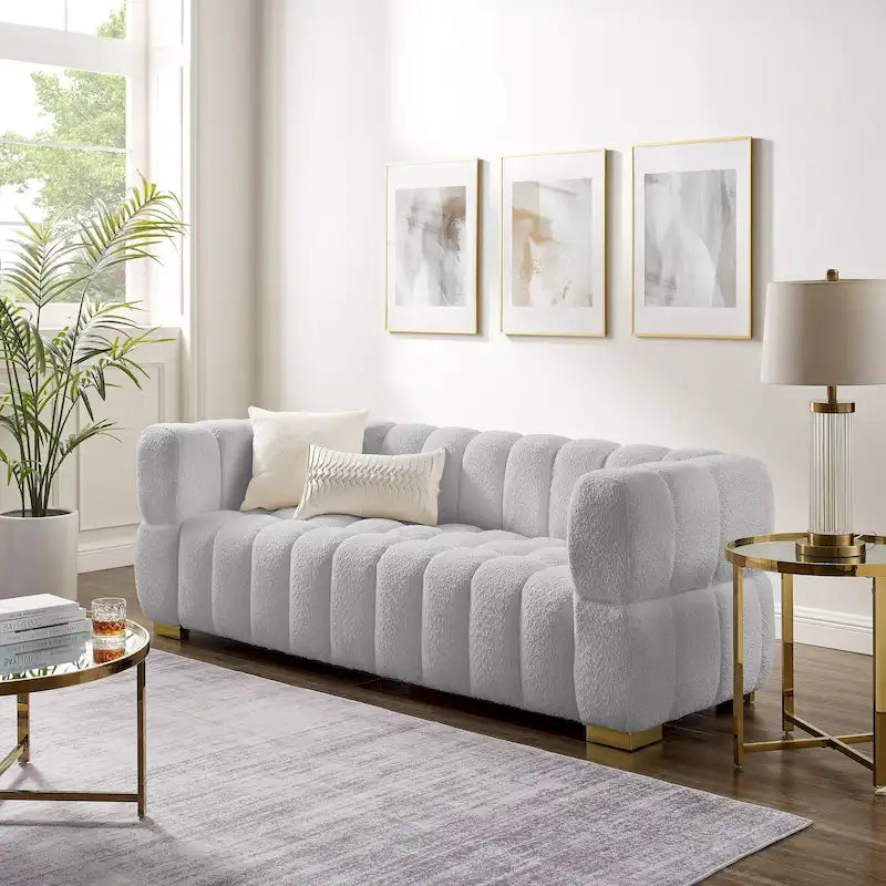 85 Moderne Waffelstoff-Couch, Freizeit-Komfortsofa