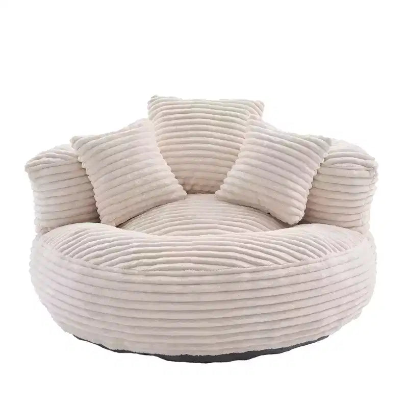 Sitzsacksofa für Erwachsene und Kinder, übergroßer Cord-Sitzsackstuhl mit 3 Kissen und Armlehne für Wohnzimmer und Schlafzimmer