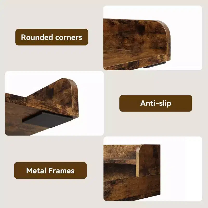 Aufsatz für Waschmaschine und Trockner aus Holz, 137 cm breite Arbeitsplatte für die Waschküche mit 2-stöckigem Ablageregal, rutschfeste Arbeitsfläche mit Schutzgittern für die Wäscheorganisation