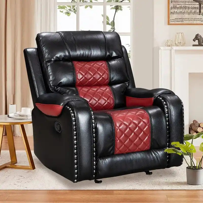 Großer Relaxsessel im amerikanischen Design aus Kunstleder für das Wohnzimmer