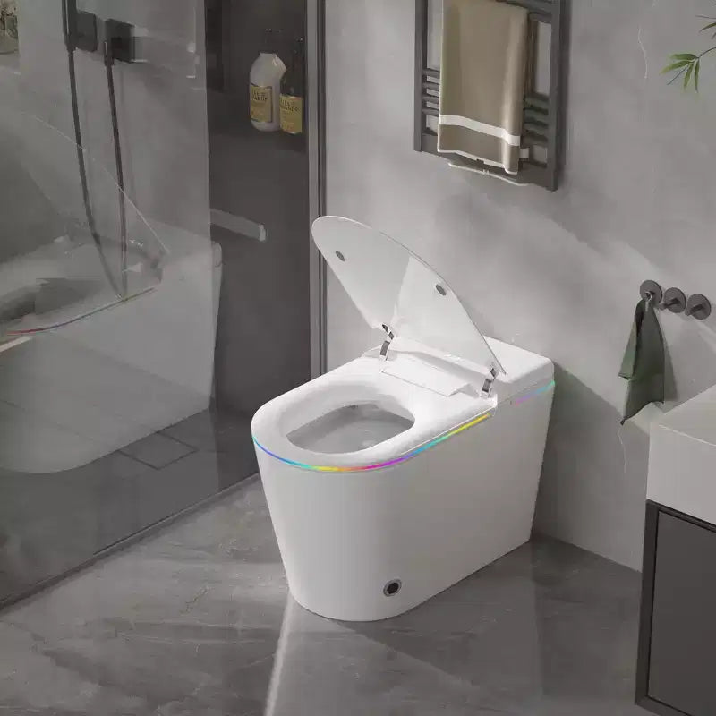 Dyonery Smart Toilet, spülrandlos, einteilig mit Schaumbarriere, automatischem Deckelöffner/-schließer, beheiztem Bidet & Trockner, LED-Nachtlicht, automatischer Spülung