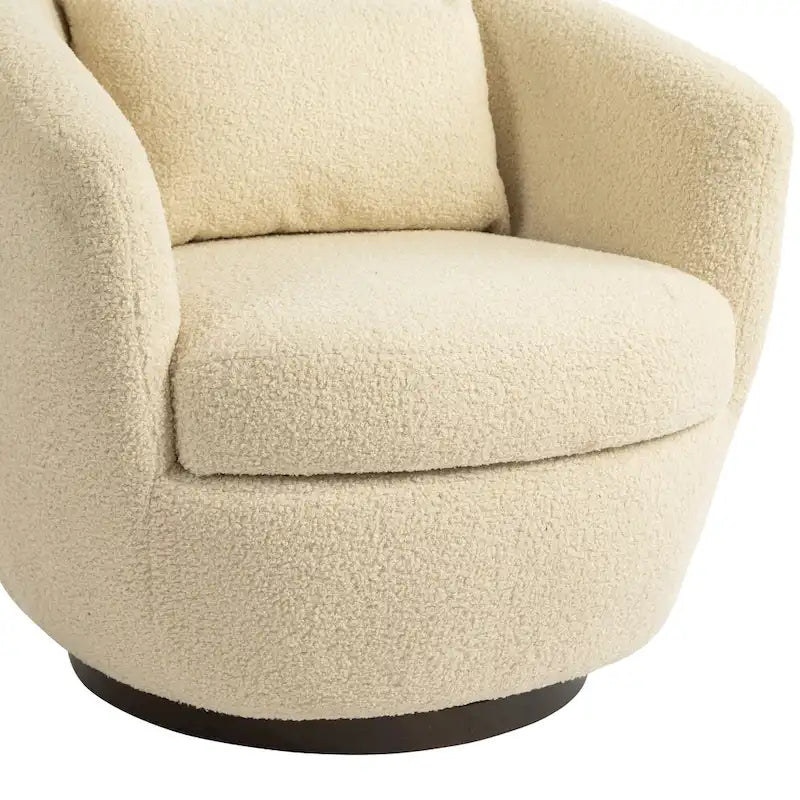 Gepolsterter drehbarer Fauteuil mit Stauraum, moderner Wohnzimmer-Sessel für Schlafzimmer/Büro/Lesebereiche