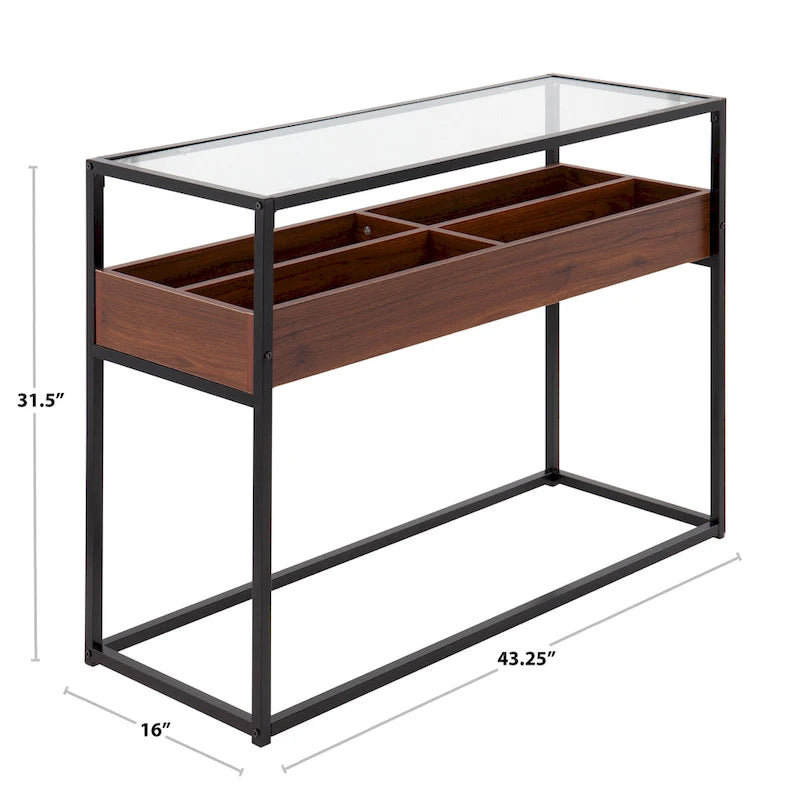Display-Konsolentisch mit Stauraum