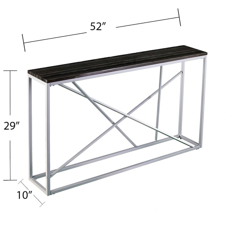 SEI Furniture Sigrid Konsolentisch mit schmaler Marmor-Optik