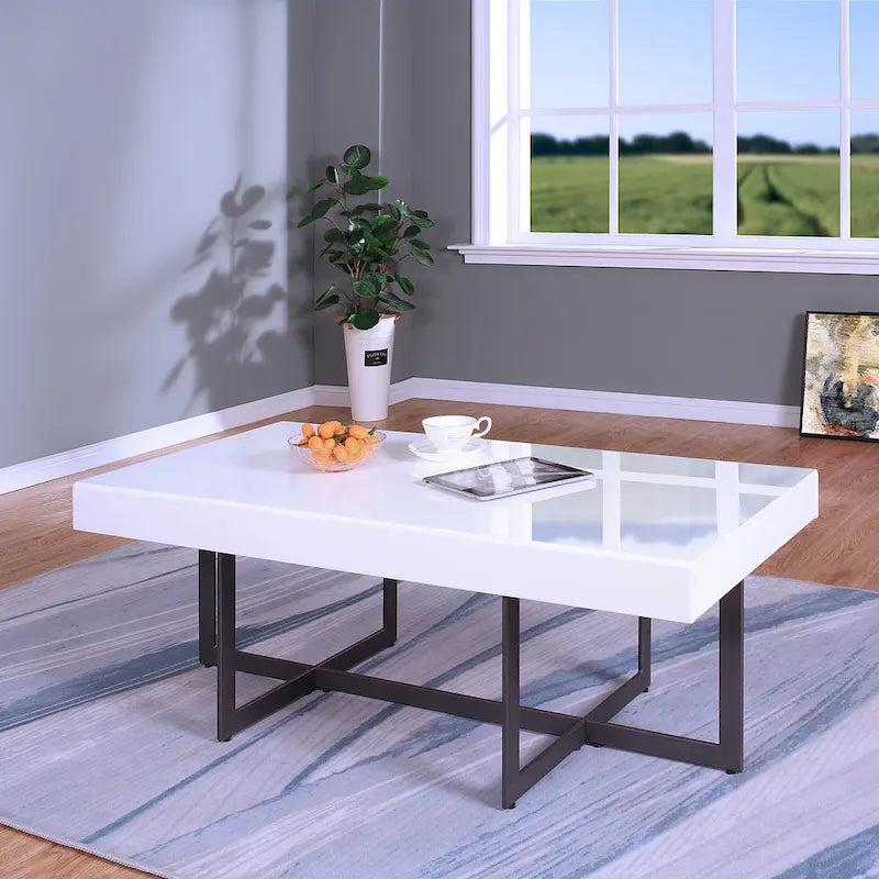 Granala Modernes Stahl-2-teiliges Couchtisch-Set von Furniture of America
