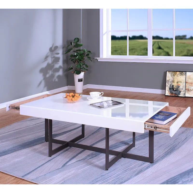 Granala Modernes Stahl-2-teiliges Couchtisch-Set von Furniture of America