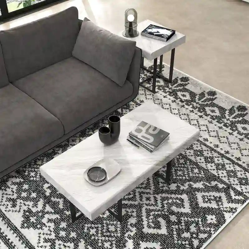 Granala Modernes Stahl-2-teiliges Couchtisch-Set von Furniture of America