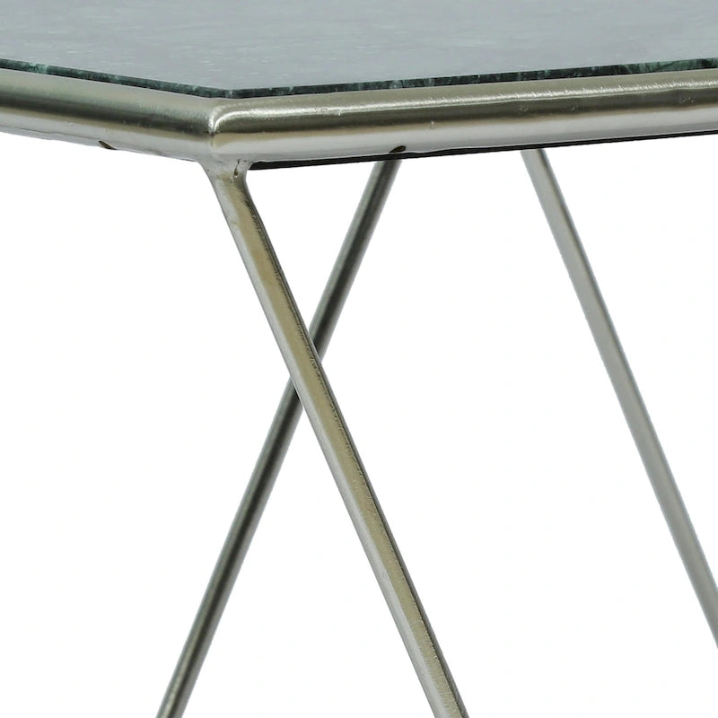 Sardis Moderner handgefertigter Couchtisch mit Marmorplatte von Christopher Knight Home – 37,00 L x 19,00 B x 18,00 H