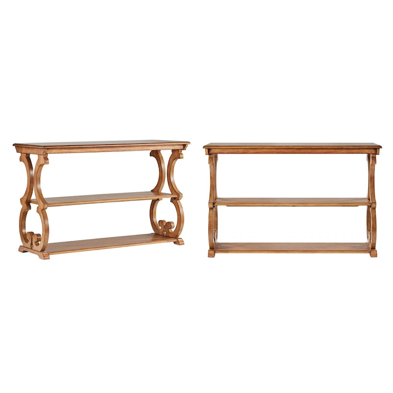 Eldoria Wood Sofatisch mit Schriftrolle