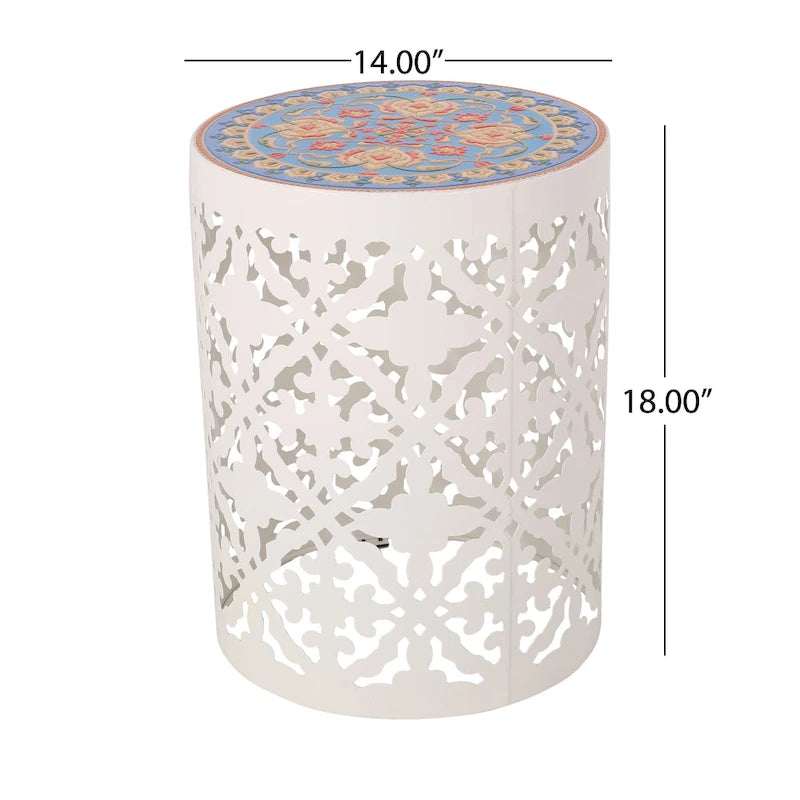 Chetola Beistelltisch „Indoor Lace Cut“ mit Fliesenplatte von Christopher Knight Home