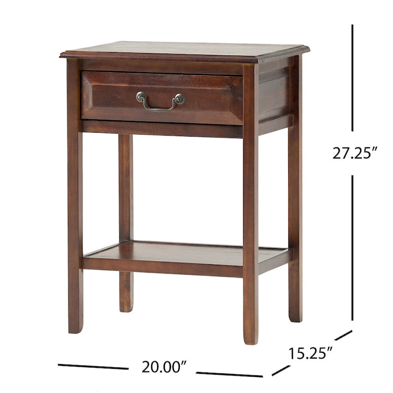 Akazienholz-Beistelltisch „Banks“ von Christopher Knight Home