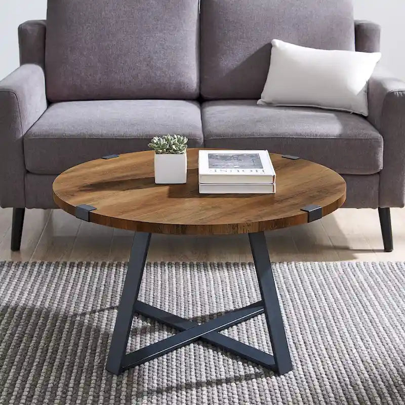 Middlebrook Designs Barnett Runder Couchtisch mit Metallumwicklung