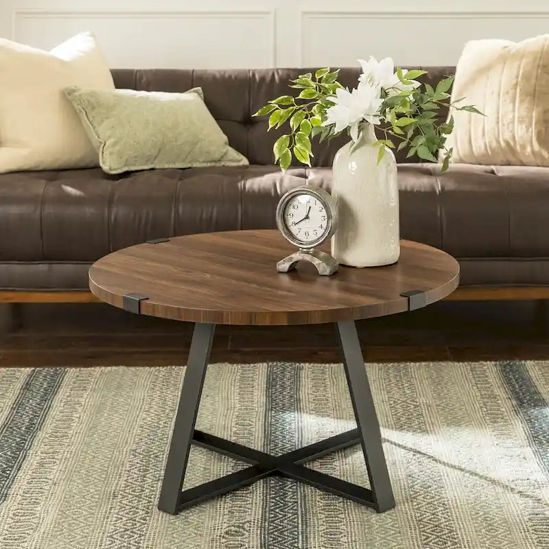 Middlebrook Designs Barnett Runder Couchtisch mit Metallumwicklung