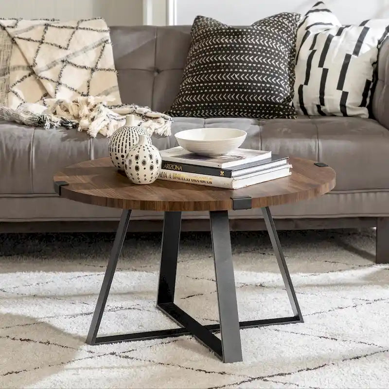 Middlebrook Designs Barnett Runder Couchtisch mit Metallumwicklung