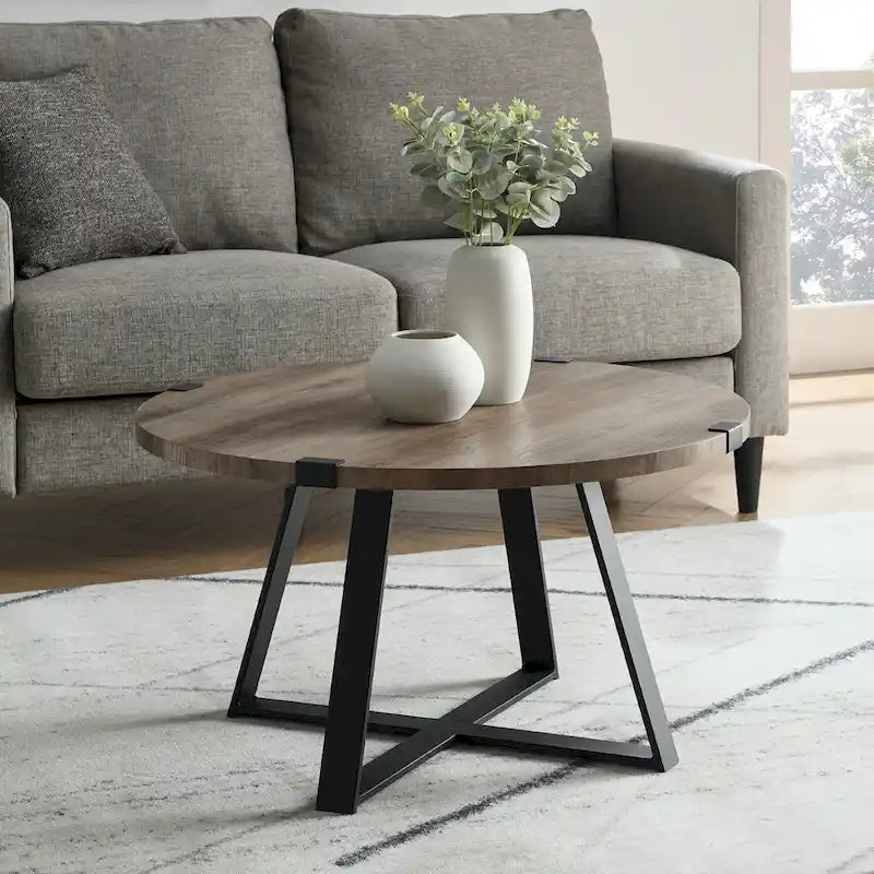 Middlebrook Designs Barnett Runder Couchtisch mit Metallumwicklung