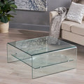 Ramona Couchtisch aus Glas mit Ablage von Christopher Knight Home