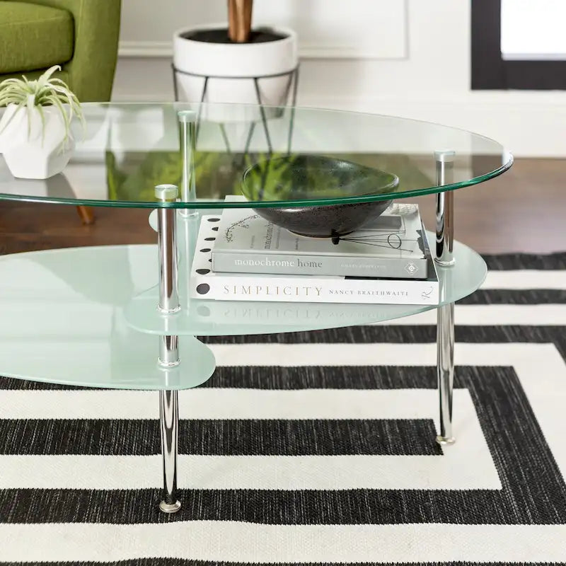 Middlebrook Toston Couchtisch aus modernem Milchglas, 96,5 cm