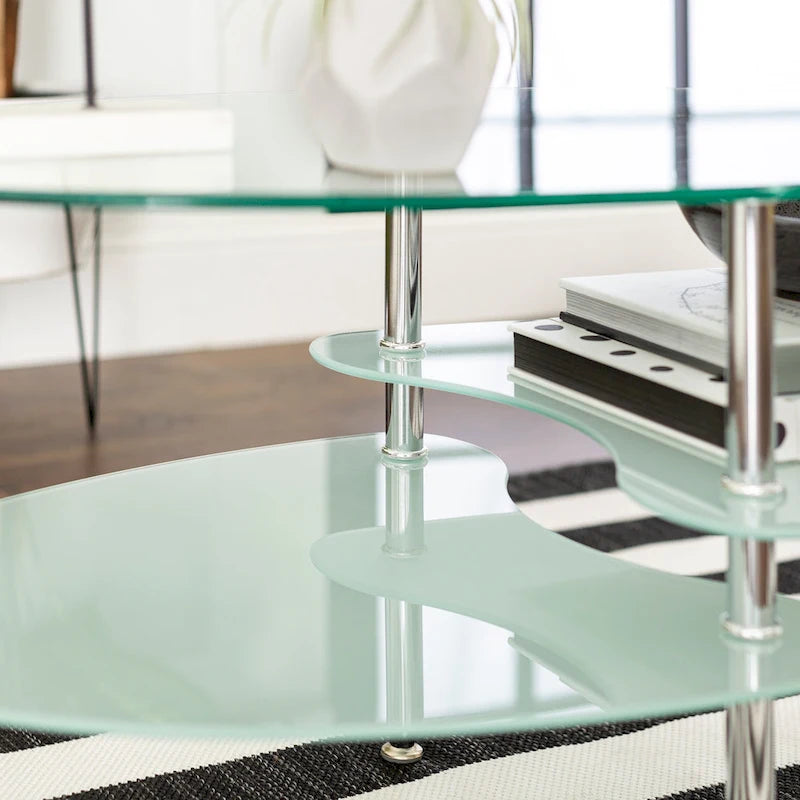 Middlebrook Toston Couchtisch aus modernem Milchglas, 96,5 cm