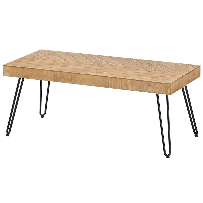 Moderner Couchtisch mit Metallbeinen – 19,60 x 43,30 x 17,80