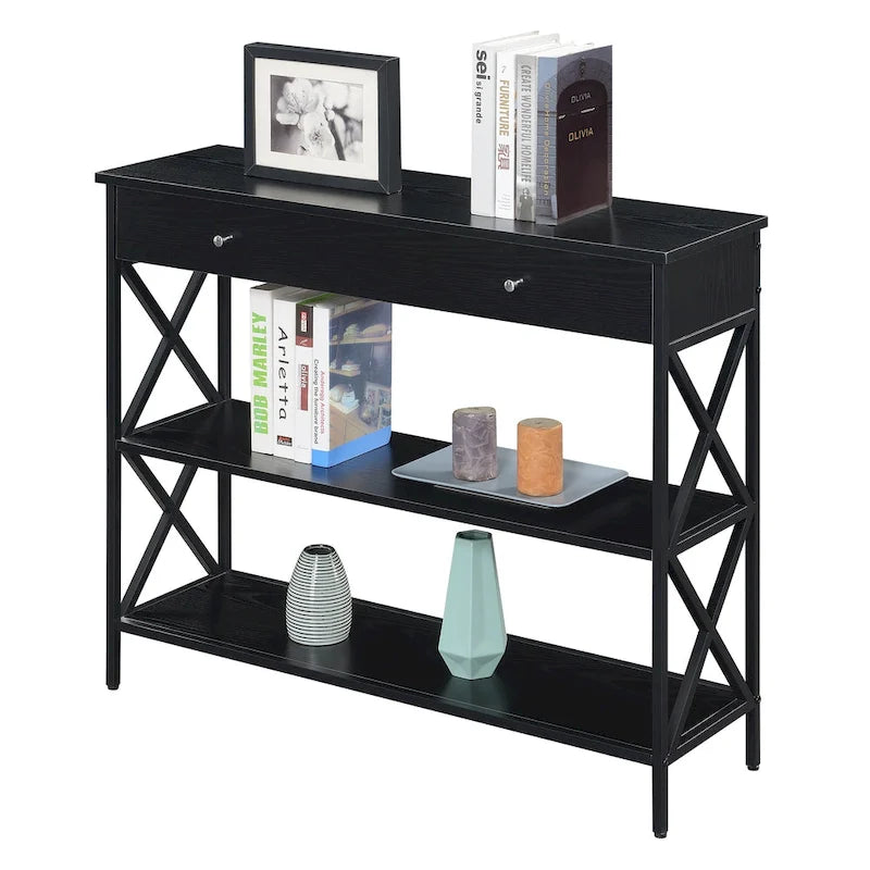 Convenience Concepts Tucson Konsolentisch mit 1 Schublade und Regalen