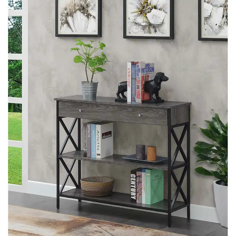 Convenience Concepts Tucson Konsolentisch mit 1 Schublade und Regalen