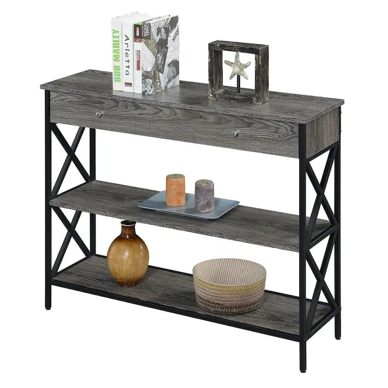 Convenience Concepts Tucson Konsolentisch mit 1 Schublade und Regalen