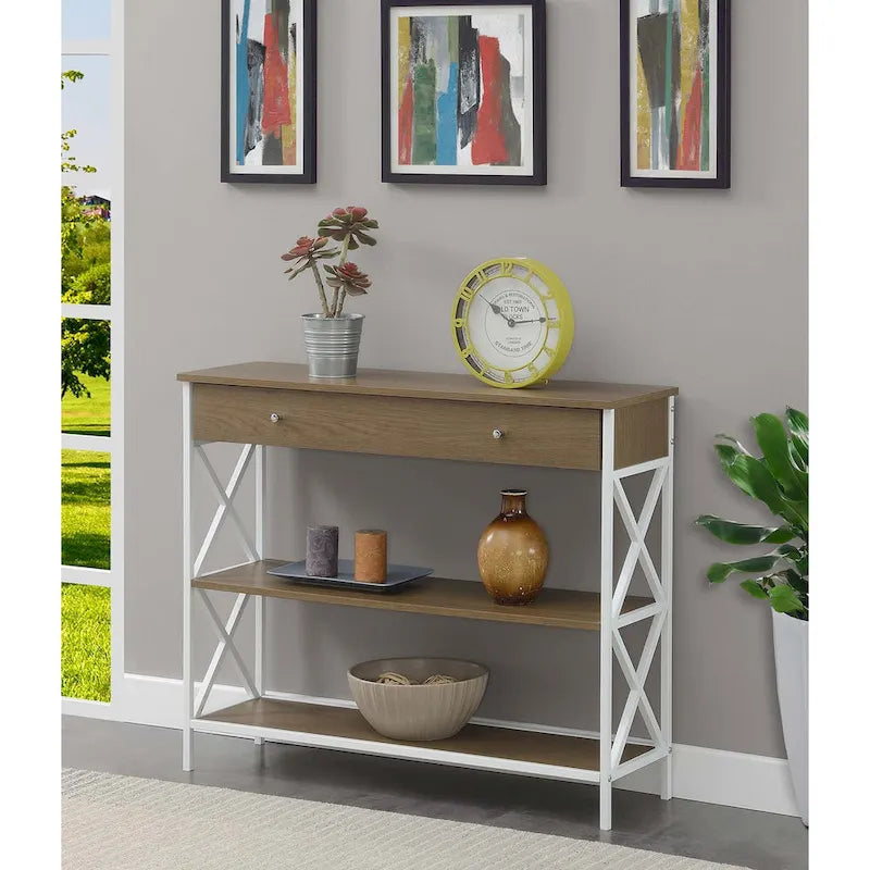 Convenience Concepts Tucson Konsolentisch mit 1 Schublade und Regalen